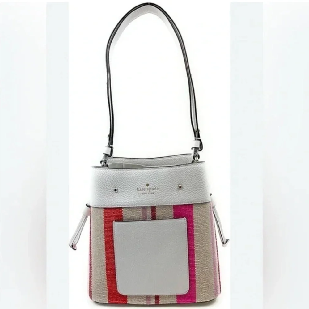 Kate Spade Multicolor Striped Shoulder Bag needs repair